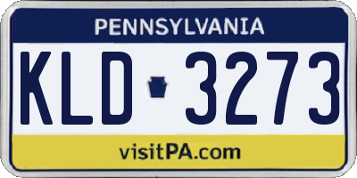 PA license plate KLD3273