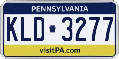 PA license plate KLD3277