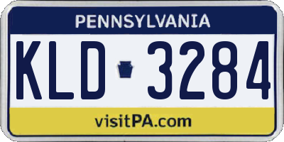 PA license plate KLD3284