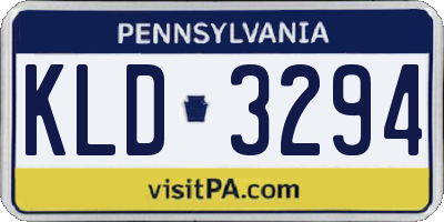 PA license plate KLD3294