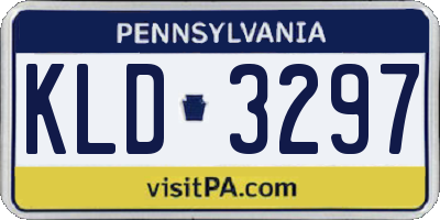 PA license plate KLD3297