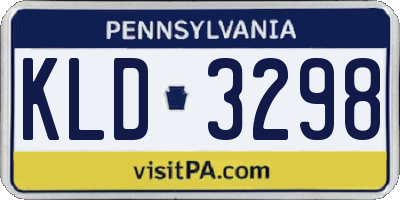 PA license plate KLD3298