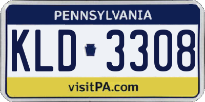 PA license plate KLD3308