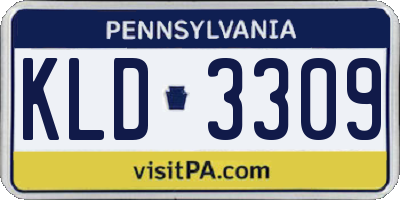 PA license plate KLD3309