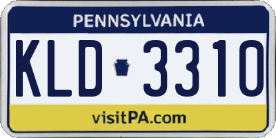 PA license plate KLD3310