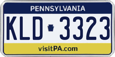 PA license plate KLD3323