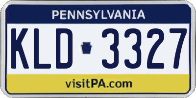 PA license plate KLD3327