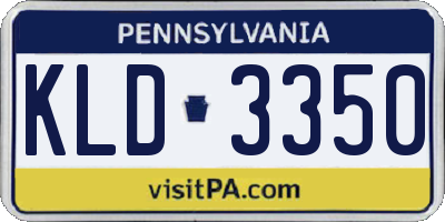 PA license plate KLD3350