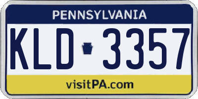 PA license plate KLD3357