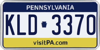 PA license plate KLD3370