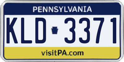 PA license plate KLD3371