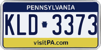 PA license plate KLD3373