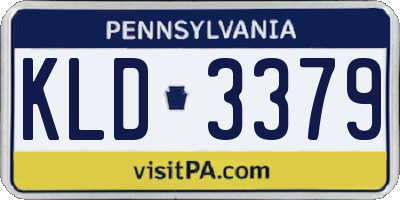 PA license plate KLD3379
