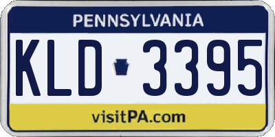 PA license plate KLD3395