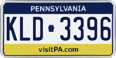 PA license plate KLD3396