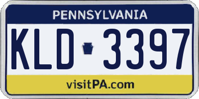 PA license plate KLD3397