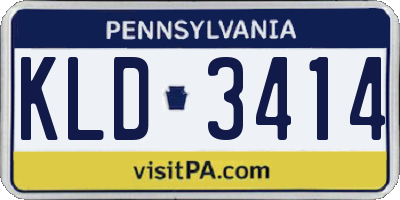 PA license plate KLD3414