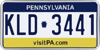 PA license plate KLD3441