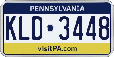 PA license plate KLD3448