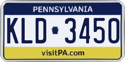 PA license plate KLD3450