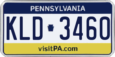 PA license plate KLD3460