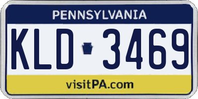 PA license plate KLD3469