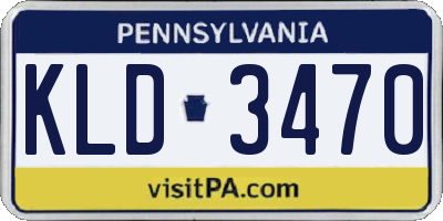 PA license plate KLD3470