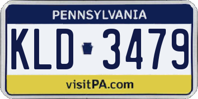 PA license plate KLD3479