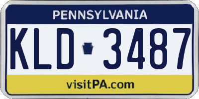 PA license plate KLD3487