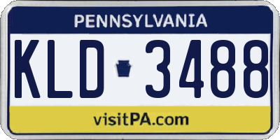 PA license plate KLD3488