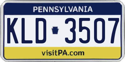 PA license plate KLD3507