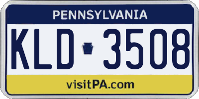 PA license plate KLD3508