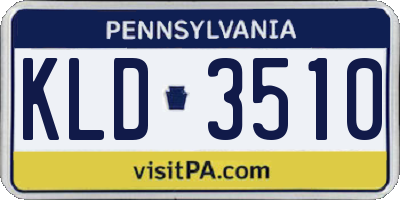 PA license plate KLD3510