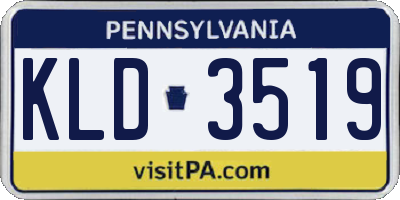 PA license plate KLD3519