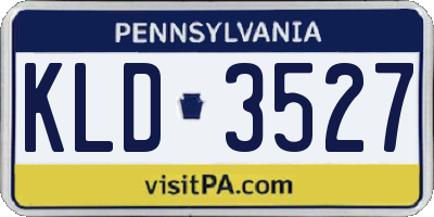 PA license plate KLD3527