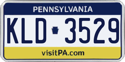 PA license plate KLD3529