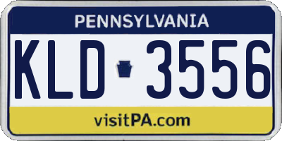 PA license plate KLD3556