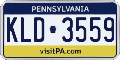 PA license plate KLD3559