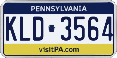 PA license plate KLD3564