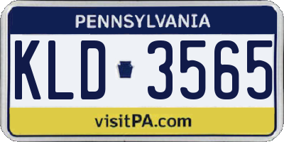 PA license plate KLD3565