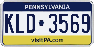 PA license plate KLD3569