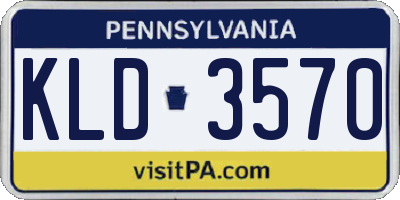 PA license plate KLD3570