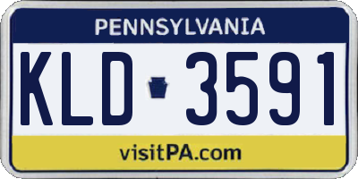 PA license plate KLD3591
