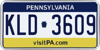 PA license plate KLD3609
