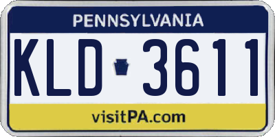 PA license plate KLD3611