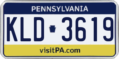 PA license plate KLD3619