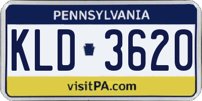 PA license plate KLD3620