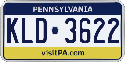 PA license plate KLD3622