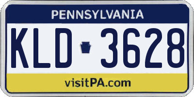 PA license plate KLD3628