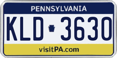PA license plate KLD3630
